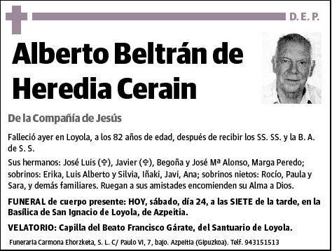 BELTRAN DE HEREDIA CERAIN,ALBERTO