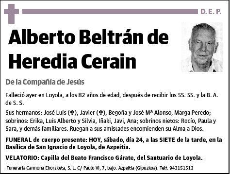 BELTRAN DE HEREDIA CERAIN,ALBERTO