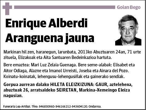 ALBERDI ARANGUENA,ENRIQUE