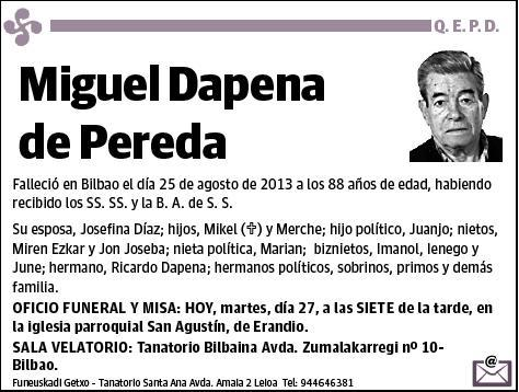 DAPENA DE PEREDA,MIGUEL