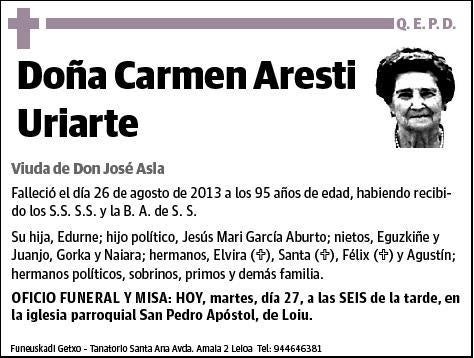 ARESTI URIARTE,CARMEN