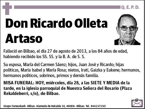 OLLETA ARTASO,RICARDO