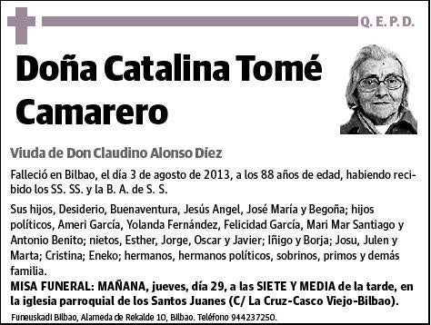 TOME CAMARERO,CATALINA