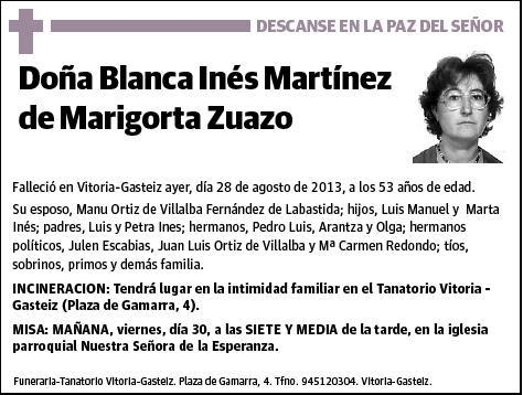 MARTINEZ DE MARIGORTA ZUAZO,BLANCA