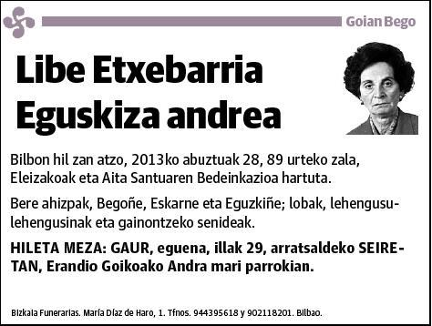 ETXEBARRIA EGUSKIZA,LIBE