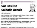 SALDAÑA ORTIZ,SOR BASILISA