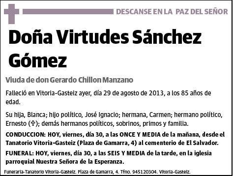 SANCHEZ GOMEZ,VIRTUDES