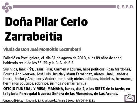 CERIO ZARRABEITIA,PILAR