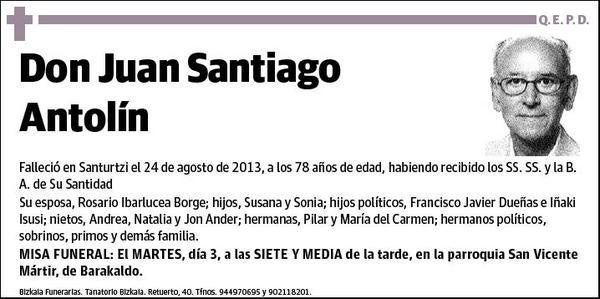 SANTIAGO ANTOLIN,JUAN