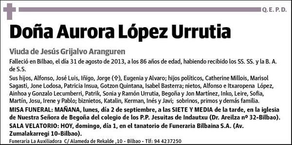 LOPEZ URRUTIA,AURORA