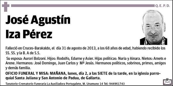 IZA PEREZ,JOSE AGUSTIN