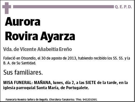 ROVIRA AYARZA,AURORA