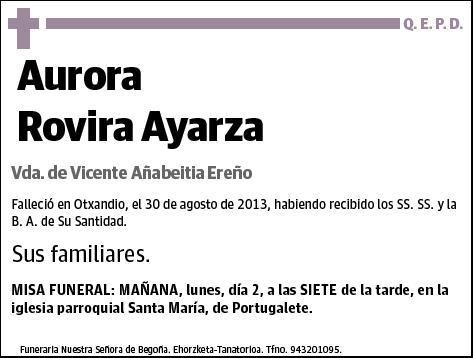 ROVIRA AYARZA,AURORA