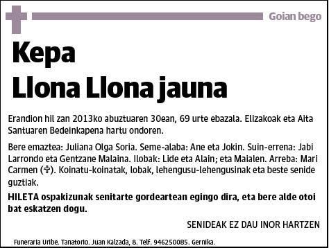 LLONA LLONA,KEPA