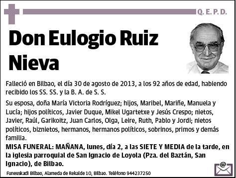 RUIZ NIEVA,EULOGIO