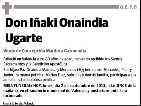 ONAINDIA UGARTE,IÑAKI