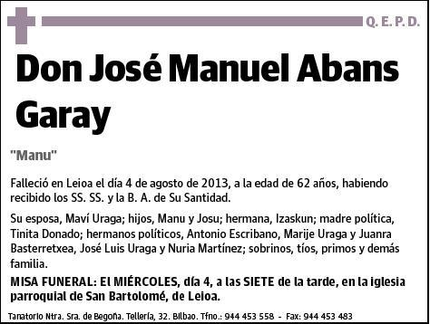 ABANS GARAY,JOSE MANUEL