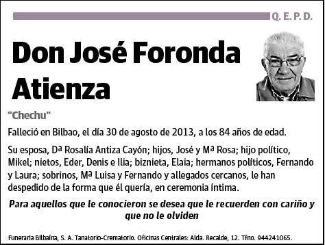 FORONDA ATIENZA,JOSE