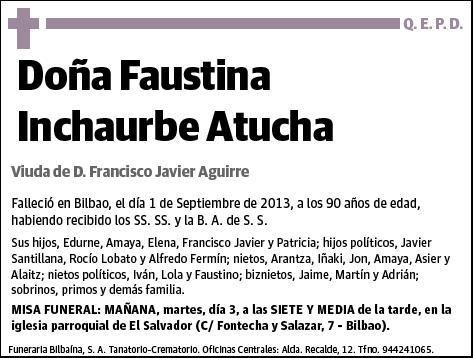 INCHAURBE ATUCHA,FAUSTINA