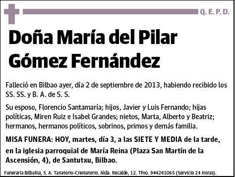 GOMEZ FERNANDEZ,MARIA DEL PILAR