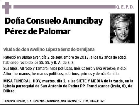 ANUNCIBAY PEREZ DE PALOMAR,CONSUELO