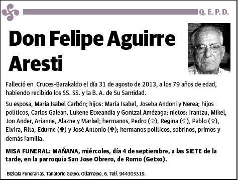 AGUIRRE ARESTI,FELIPE