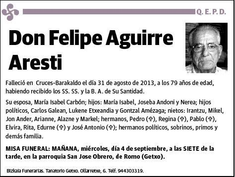 AGUIRRE ARESTI,FELIPE