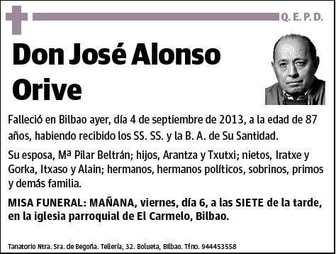 ALONSO ORIVE,JOSE