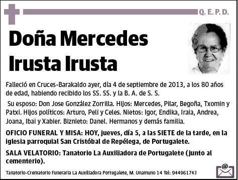 IRUSTA IRUSTA,MERCEDES