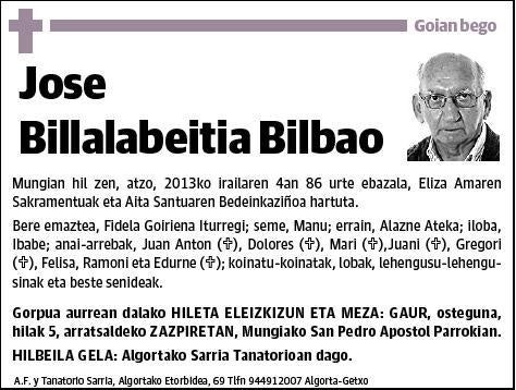 BILLALABEITIA BILBAO,JOSE