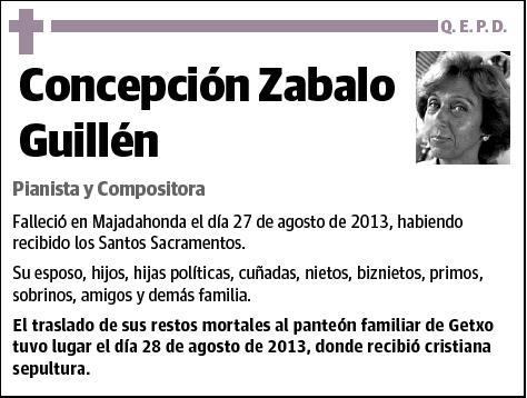 ZABALO GUILLEN,CONCEPCION