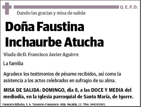 INCHAURBE ATUCHA,FAUSTINA