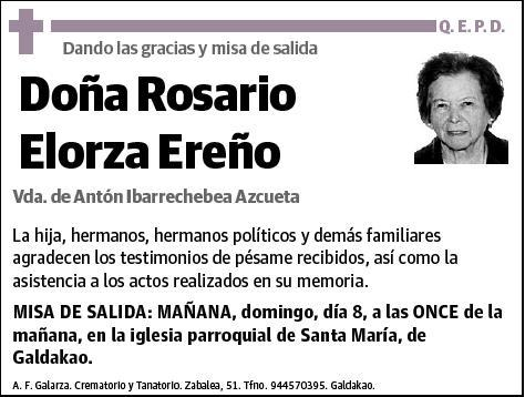 ELORZA EREÑO,ROSARIO