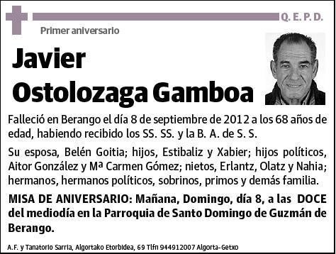 OSTOLOZAGA GAMBOA,JAVIER