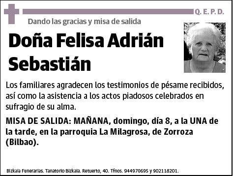 ADRIAN SEBASTIAN,FELISA