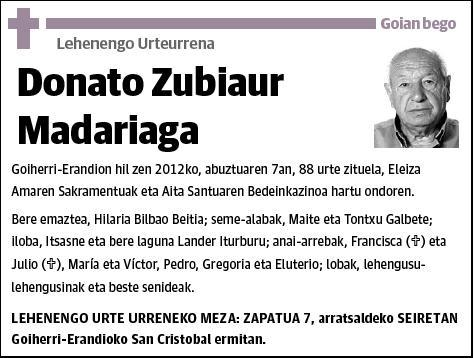 ZUBIAUR MADARIAGA,DONATO