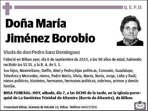 JIMENEZ BOROBIO,MARIA