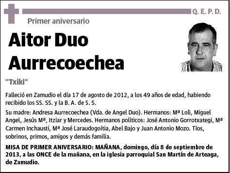 DUO AURRECOECHEA,AITOR