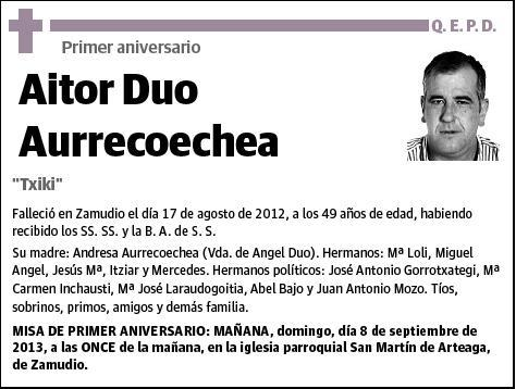 DUO AURRECOECHEA,AITOR