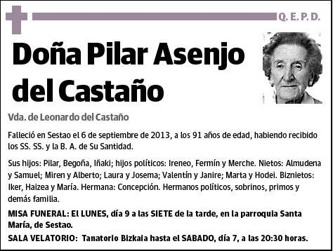 ASENJO DEL CASTAÑO,PILAR