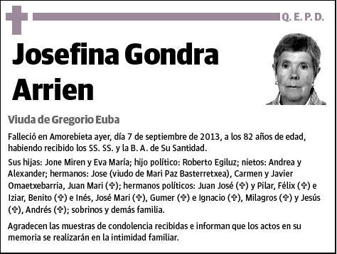 GONDRA ARRIEN,JOSEFINA