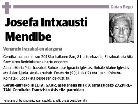 INTXAUSTI MENDIBE,JOSEBA