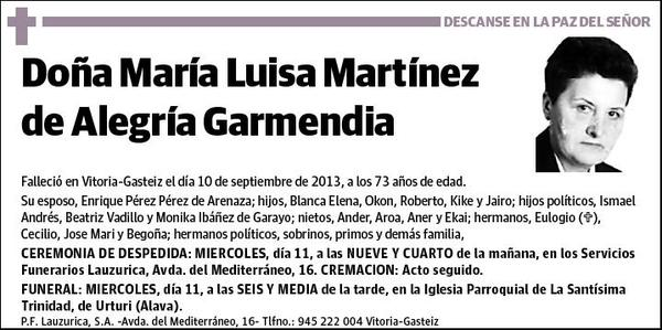 MARTINEZ DE ALEGRIA GARMENDIA,MARIA LUISA