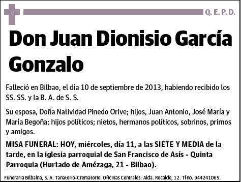 GARCIA GONZALO,JUAN DIONISIO