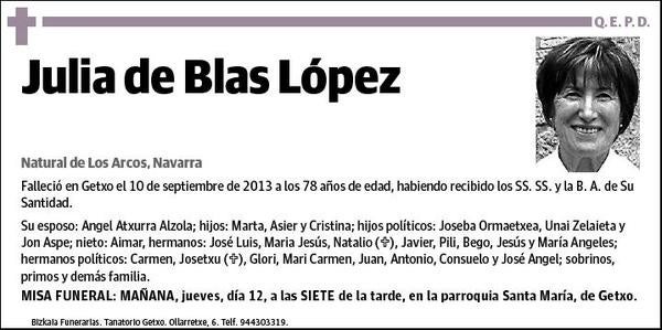 DE BLAS LOPEZ,JULIA