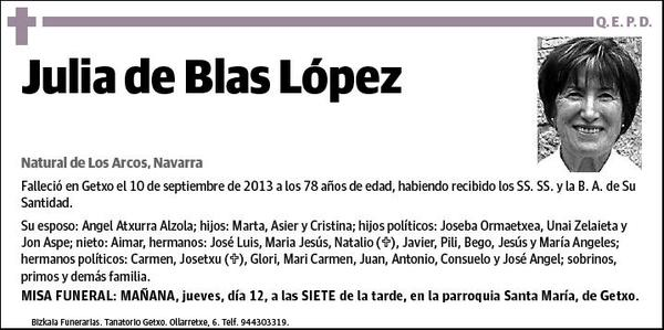 DE BLAS LOPEZ,JULIA