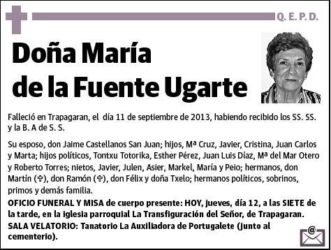 DE LA FUENTE UGARTE,MARIA