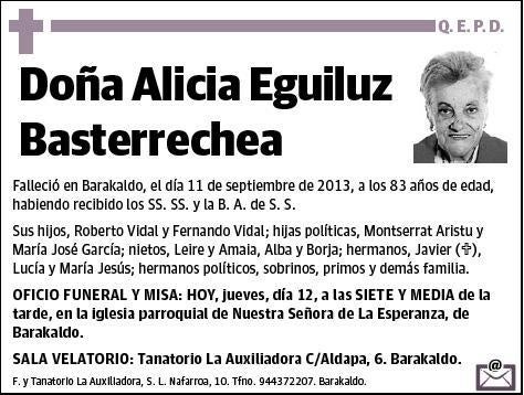 EGUILUZ BASTERRECHEA,ALICIA