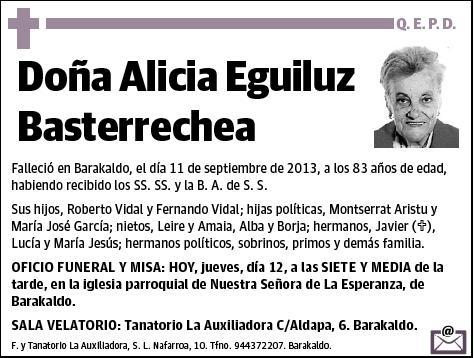 EGUILUZ BASTERRECHEA,ALICIA