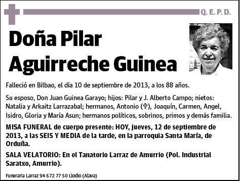 AGUIRRECHE GUINEA,PILAR